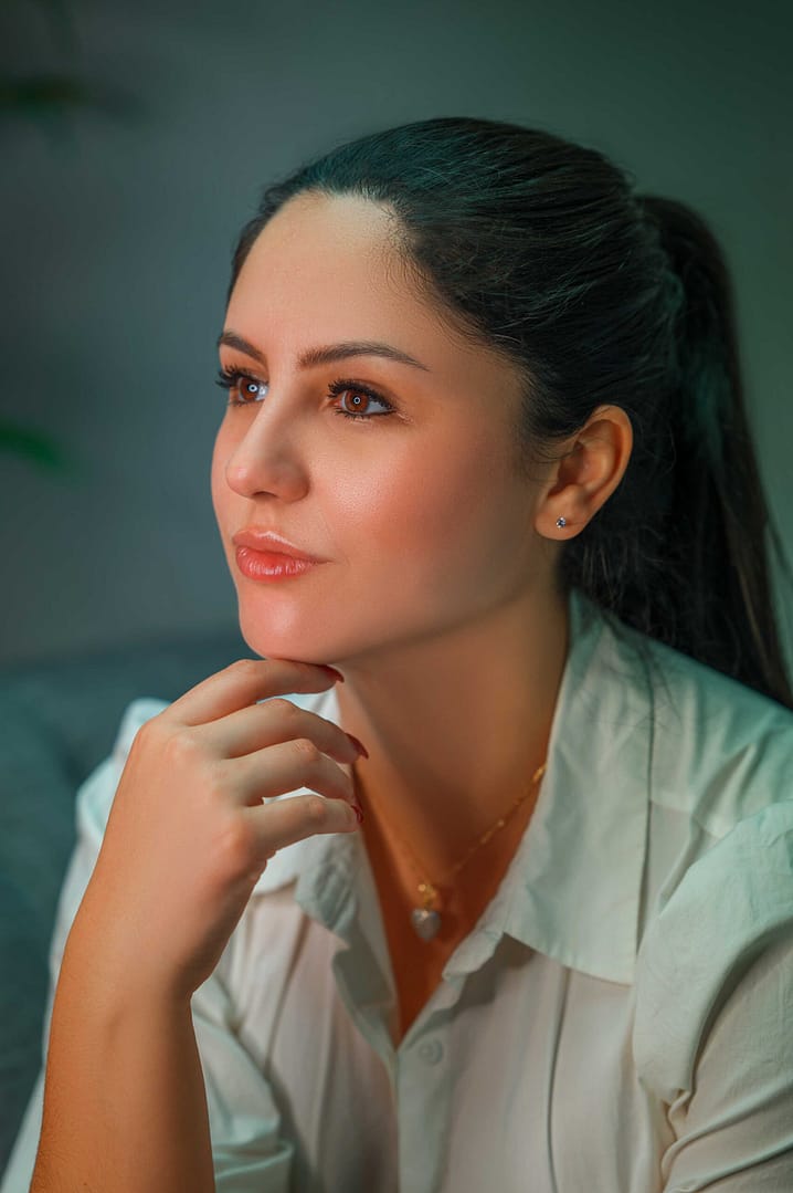 Confident woman looking ahead with thoughtful expression — Empowering Portraits by Nickolaus21 Chicago